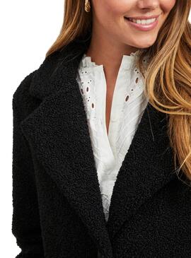 Mantel Vila Viliosi Teddy Schwarz für Damen