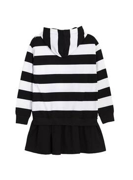 Kleid Mayoral Knitted Streifen Schwarz für Mädchen