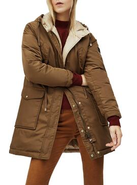 Parka Pepe Jeans Rebecca Tostado Reversibel Beige