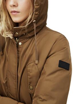 Parka Pepe Jeans Rebecca Tostado Reversibel Beige