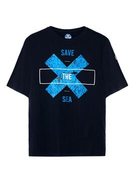 T-Shirt North Sails Graphic Marine Blau für Herren