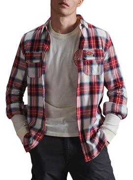 Hemd Superdry Lumberjack Rot für Herren