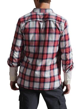 Hemd Superdry Lumberjack Rot für Herren