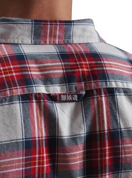 Hemd Superdry Lumberjack Rot für Herren