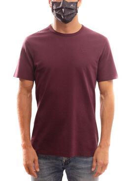 T-Shirt Klout Organic Premium Bordeaux für Herren