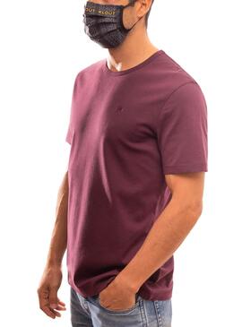 T-Shirt Klout Organic Premium Bordeaux für Herren