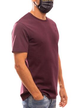 T-Shirt Klout Organic Premium Bordeaux für Herren