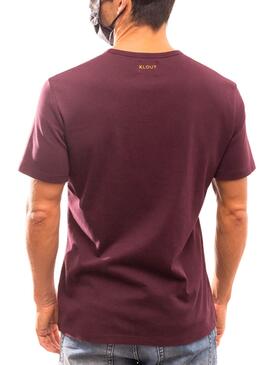 T-Shirt Klout Organic Premium Bordeaux für Herren