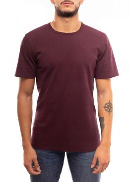 T-Shirt Klout Organic Premium Bordeaux für Herren