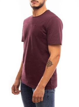 T-Shirt Klout Organic Premium Bordeaux für Herren