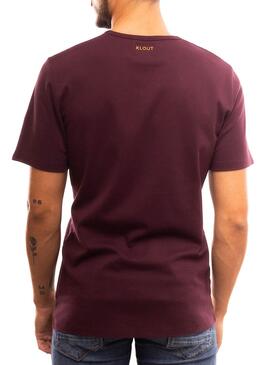 T-Shirt Klout Organic Premium Bordeaux für Herren