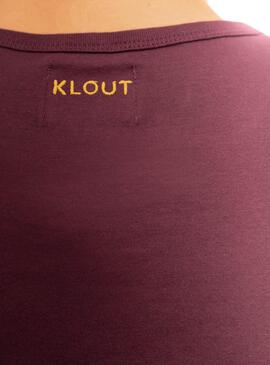 T-Shirt Klout Organic Premium Bordeaux für Herren