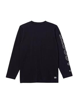 T-Shirt Lacoste Sport Baumwolle Marine Blau für Junge