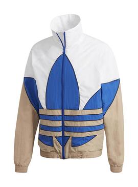 Jacke Adidas Big Trefoil Weiss und Blau Herren