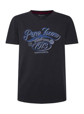 T-Shirt Pepe Jeans Oskar Schwarz für Junge