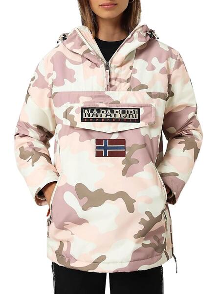 Martin Luther King Junior Havoc Netjes Känguru-Jacke Napapijri Rainforest Camo Pinke für Damen