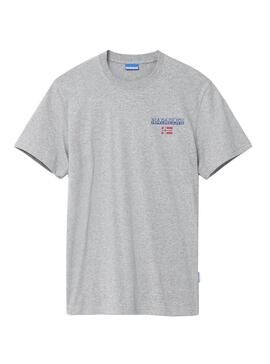 T-Shirt Napapijri S-Ice Grau für Herren