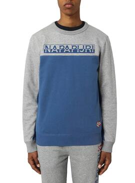 Sweatshirt Napapijri Ice Blau für Herren