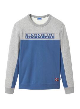 Sweatshirt Napapijri Ice Blau für Herren