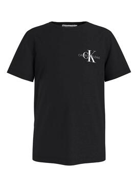 T-Shirt Calvin Klein Truhe Monogram Schwarz Junge