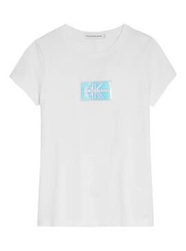 T-Shirt Calvin Klein Monogram Slim Weiss Mädchen