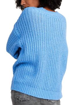 Pullover Naf Naf Geflochtener Blau für Damen