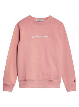 Sweatshirt Calvin Klein Metallic Pinke für Mädchen