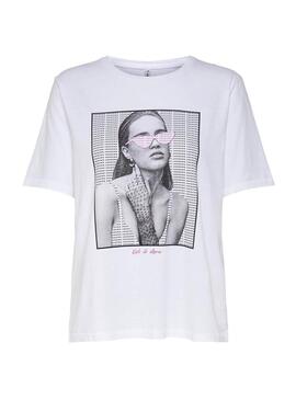 T-Shirt Only Lizzy Weiss für Damen