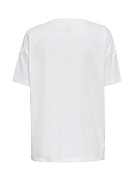 T-Shirt Only Piber Weiss für Damen