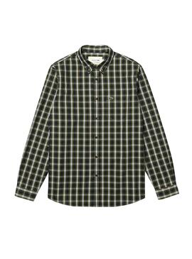 Hemd Lacoste Oxford Kariert Grün für Herren