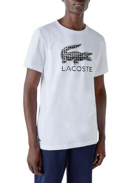 T-Shirt Lacoste Geometric Weiss für Herren