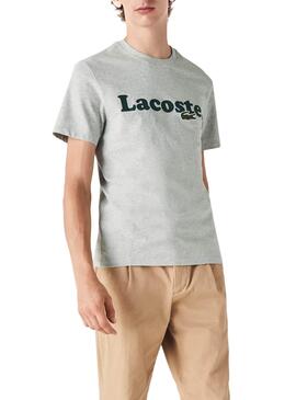 T-Shirt Lacoste Italic Grau für Herren