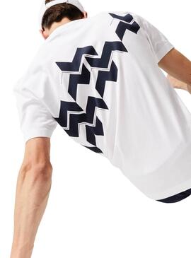 T-Shirt Lacoste Novak Djokovic Weiss für Herren