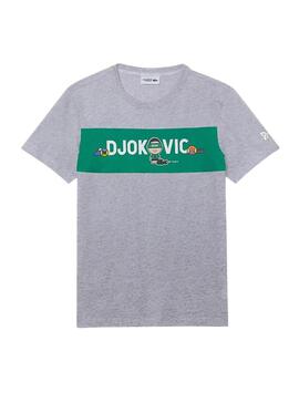 T-Shirt Lacoste Djokovic YSY Grau für Herren
