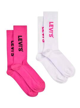 Socken Levis Neon Sport Pink für Damen