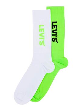 Socken Levis Neon Sport Grün Herren und Damen