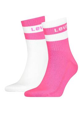 Socken Levis Sport Pink Logo Herren und Damen