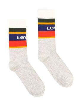 Socken Levis Farbe Block Grau Herren und Damen