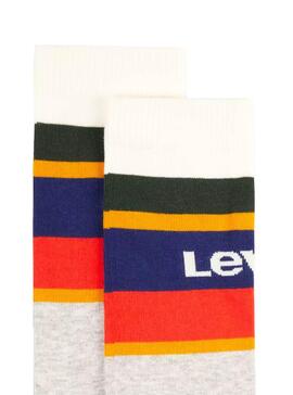Socken Levis Farbe Block Grau Herren und Damen