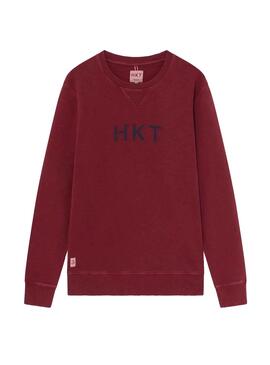 Sweatshirt HKT von Hackett Crew Granatrot für Herren