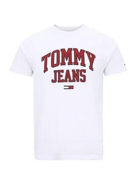 T-Shirt Tommy Jeans Collegiate Weiss für Damen