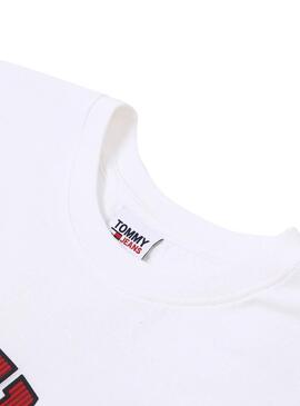 T-Shirt Tommy Jeans Collegiate Weiss für Damen