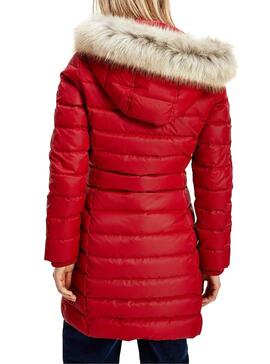 Mantel Tommy Hilfiger Hooded Down Rot für Damen