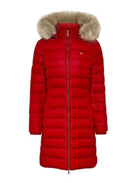 Mantel Tommy Hilfiger Hooded Down Rot für Damen