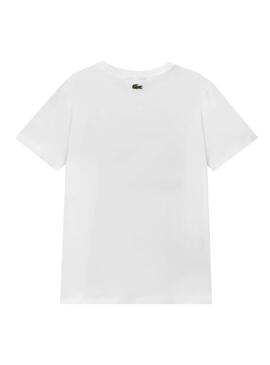 T-Shirt Lacoste Basic Croco Weiss für Junge