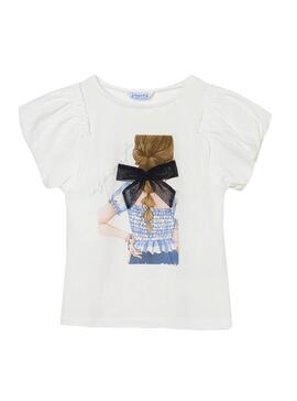 T-Shirt Mayoral Mädchen Rückseite Weiss für Mädchen