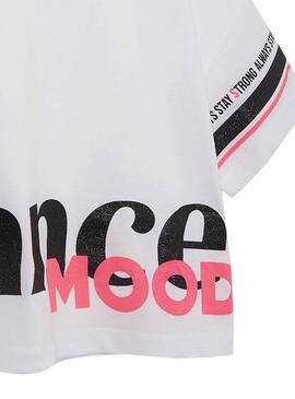 T-Shirt Mayoral Dance Mood Weiss für Mädchen