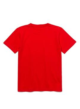 T-Shirt Lacoste Rundhalsausschnitt Rot für Junge