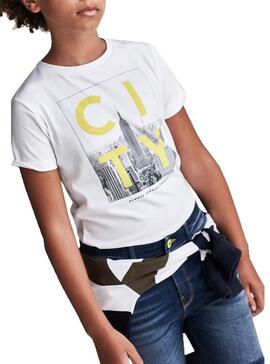 T-Shirt Mayoral City Weiss für Junge