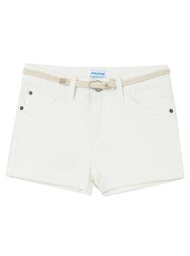 Short Mayoral Basic Twill Weiss für Mädchen